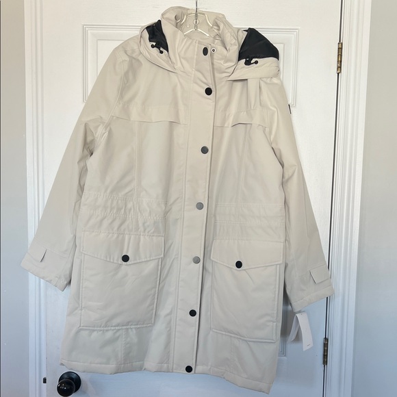 Arctic Expedition Jackets & Blazers - Women's Beige Hooded Ski Jacket